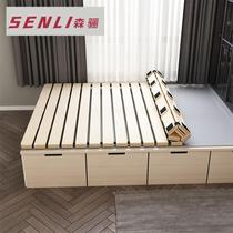 Solid Wood tatami breathable folding hard bed board moisture-proof row frame simple pine mattress shelf 1 51 8 meters