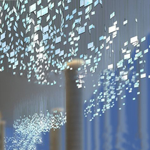 Net red air charm Glass sheet soft ceiling top decoration pendant Mei Chen kindergarten corridor pendant
