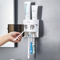 Toothpaste automatic wall-mounted squeezer toothbrush toilet non-punch household suit artifact holder rack