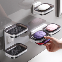 Soap Box Wall-mounted Drain Home Upmarket New Toilet Soap Double Layer Shelf Light Lavish Wind Free