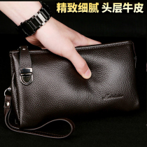 Maiko kangaroo handbag male 2021 new tide hand grab bag genuine leather soft leather zipper long purse casual hand grip bag