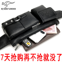 Pocket Mens leather Bull Leather Multifunction Chest Bag 2022 New Fashion Tide Cards Mobile Phone Bag Sports Single Shoulder Diagonal Satchel Bag