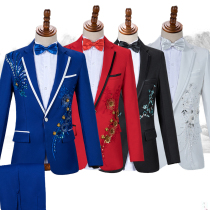 Performance dress sequined suit suit stage chorus men's dress singer host costume men's adult suit