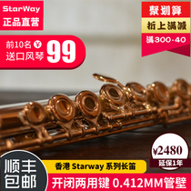 Hong Kong Starway Starway flute silver plated open closed cell 16 key Hong Kong Steinway brand