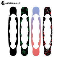 A Leopard longboard sandpaper skateboard longboard GripTape 11*51 3 length 128 5 cm