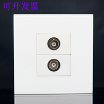 Type 86 2 BNC welded panel Surveillance video socket panel Multimedia surveillance video wall plug panel