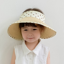 夏季儿童帽子遮阳帽时尚潮防晒太阳帽薄款草帽女沙滩帽宝宝空顶帽