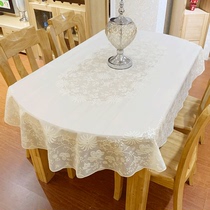 pvc tablecloth oval table mat waterproof and oil-proof non-washing tea table cloth gilded table cover round table tablecloth