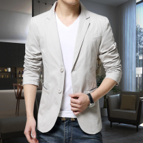 Spring and Autumn small suit men Korean version of slim suit jacket youth fattening up single West casual plus velvet thickened top