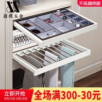 Telescopic wardrobe trouser rack multi-function drawer type Baibao grid household storage cabinet push-pull pull-out jewelry multi-treasure box