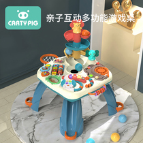Childrens game table for children multifunctional early education baby toy table 1-3 years old baby puzzle learning table Boys and Girls 2