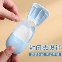 Travel portable soap piece disposable student children hand wash hand box soap Paper mini petal paper