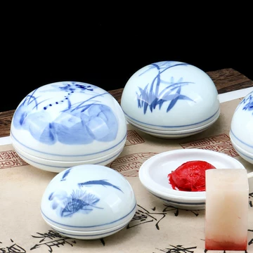 新着 印盒 - 人気おもちゃ・ホビー・グッズ 印泥の入れ物 篆刻 陶磁器 工芸品