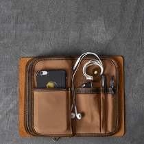 24 Street Multifunction Crazy Mapleather Mens Hand Grab Bag Retro Cow Leather Mobile Phone Bag Genuine Leather Handbag Kit