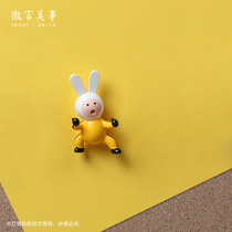 Kung Fu long-eared rabbit Bruce Lee dress up pushpin cartoon cute rabbit nail nail cork board Photo Wall