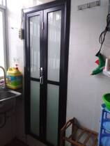 Folding door Sliding door Bathroom door Toilet door Simple kitchen Titanium alloy door Hanging rail door Black interior door