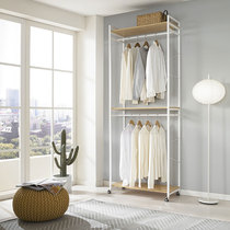 Floor-to-ceiling wardrobe single pole open multi-layer hanger bedroom home hanging clothes rack coat rack cold hanger
