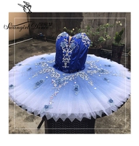 International color royal blue ballet TUTU skirt girl split fish bone tailor-made competition costume dress dress