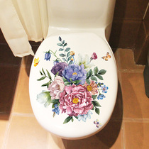 Retro-blooming toilet sticker for the ancient flower