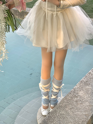 taobao agent CNORAHK niche Balletcore stepped on the ballet French girl vertical stripe pile socks to protect the legs y2k