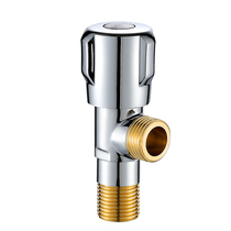 Jinniu triangle valve copper cold and hot water household three head through one in two double out 304 stainless steel water stop valve