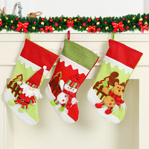 Christmas decorations Christmas stockings Christmas tree ornaments old snowman deer large Christmas socks candy gift bags