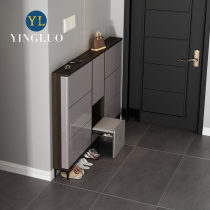 Italian light luxury ultra-thin shoe cabinet New 2020 explosion Hall home door flip bucket shoe cabinet 17cm large capacity