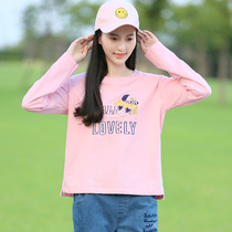 Girl Korean casual T-shirt female long 2020 Spring and Autumn new junior high school students autumn coat teenagers