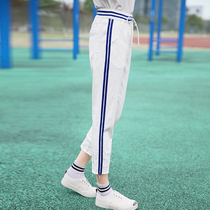 Special clearance junior high school girls summer high school students Korean sports slacks girls college style ankle-length pants