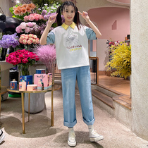 Girls summer clothes junior high school students leisure suits loose sports high school girls summer fashion cute girls day