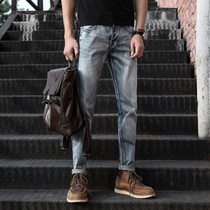 SEXCOOL American Spring Dress New Mens Jeans 2022 Repaired with Slim Retro Made of the Old Little Straight cylinder Korean version