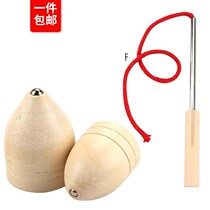 80 s nostalgic classic toys childhood middle-aged and elderly fitness children solid wood old-fashioned whipping wood top