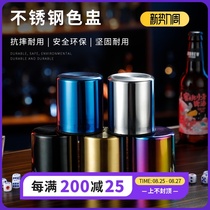  Electroplated stainless steel screen cup creative KTV bar supplies thickened anti-drop color cup shaking color cup nightclub throwing cup dice cup
