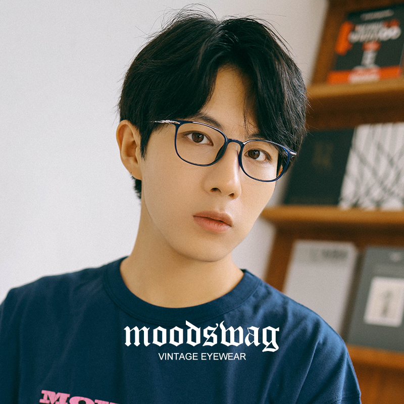 Ink ultra-light square small frame glasses female small face can be accompanied by highly short-sighted black frame eye frame frame male round face