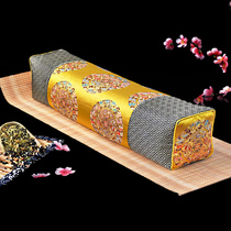 Chinese style cervical spondylosis pillow silk brocade long pillow single old antique buckwheat shell Cassia chrysanthemum pillow