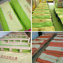 Kindergarten quilt three-piece set Childrens futon Baby nap pure cotton summer and autumn garden bedding with core six-piece set