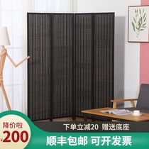 Chinese solid wood screen bedroom shielding partition home living room economical folding wall mobile decoration simple modern