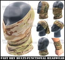 American deformation multi-function tactical sunscreen perspiration quick-drying headscarf scarf scarf head cover mask Sansha fan color