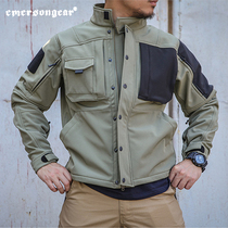 Emerson Blue Standard Rhino Soft Shell Outdoor Charge Jacket Winter Jacket Male Military Fan Tactics Waterproof Warm