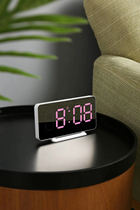 Cross-border new electronic large screen LED mirror clock two sets of alarms USB cable charging photosensitive digital clock Snooze alarm clock