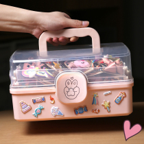 Childrens hair accessories storage box girl baby hairclip jewelry headdress hair card dressing headrope jewelry box