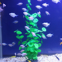 Fish tank decorative grass simulation aquatic plants aquarium landscaping fake aquatic grass decorative plastic soft water grass green lotus leaf