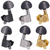 Fully enclosed electric wood folk song guitar string button string button torsion string quasi-chord axis Winder black wood grain large ellipse