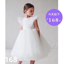 Childrens dresses Princess dresses Puffy yarn Western style girls performance clothes Birthday evening dresses June 1 chorus performance clothing