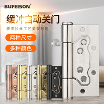 Zimu hydraulic buffer hinge Stainless steel invisible door hinge door closer automatic closing spring hinge with self-closing