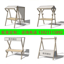 Market stall car outdoor scaffolding stalls display stand real wooden mobile car night market snack booth promotion