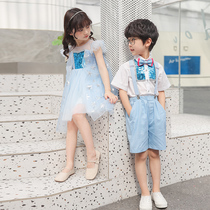 June 1st Childrens Chorus Performance Costume Boys and Girls Primary School Students Dresses Skirt Kindergarten Recitation Dance Performance Costumes