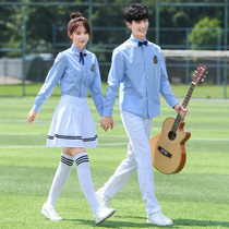 School uniforms students College wind pupils class uniform he chang fu high school junior high school games opening ceremony outfits autumn