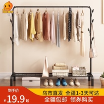 Xinjiang coat rack floor simple modern storage rack bedroom hanging clothes rack home