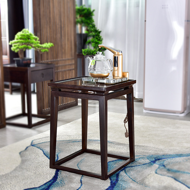 Boyuan tea cabinet side a few black eucalyptus tea cabinet spent a few new Chinese home tea table tea induction cooker boiling shelf